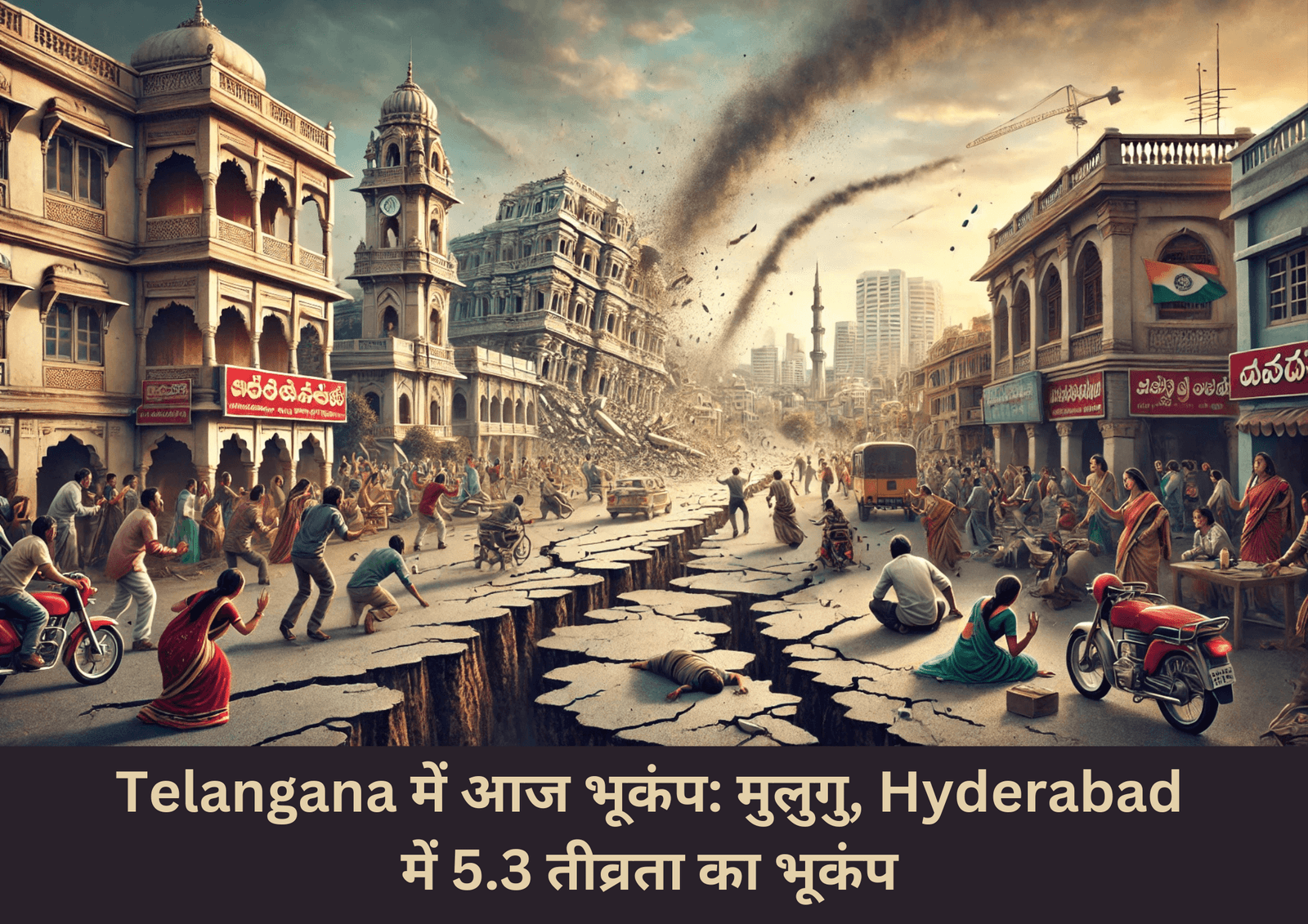 Telangana में आज भूकंप: मुलुगु, Hyderabad में 5.3 तीव्रता का भूकंप