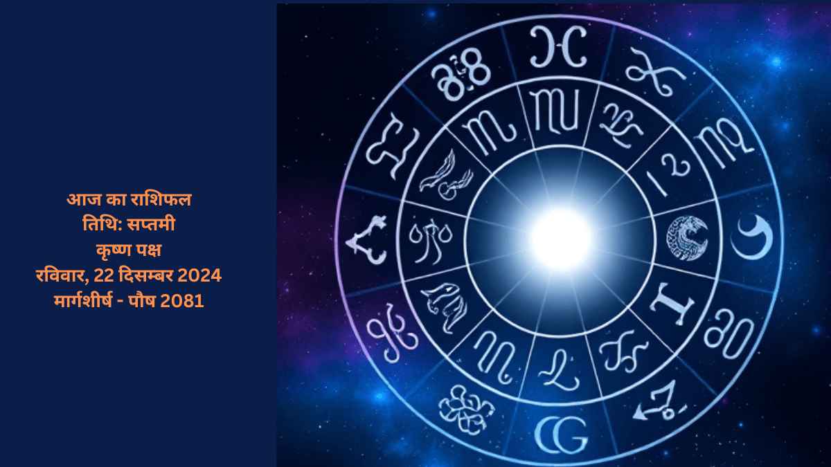 आज का राशिफल 22.12.2024